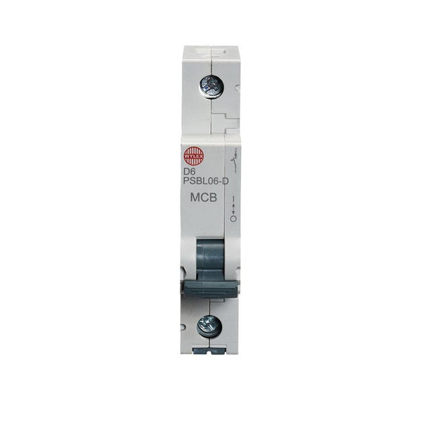 Wylex PSBL06-D 6A, D-Type Single Pole MCB - Wylex - Falcon Electrical UK