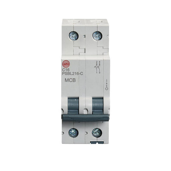 Wylex PSBL216-C 16A, C-Type Double Pole MCB - Wylex - Falcon Electrical UK