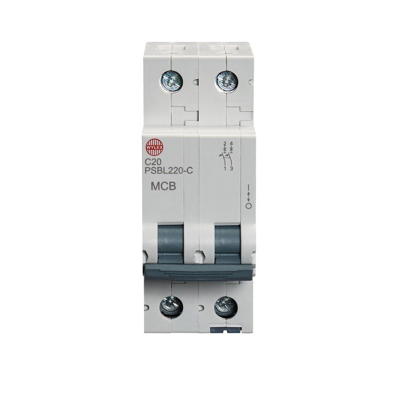 Wylex PSBL220-C 20A, C-Type Double Pole MCB - Wylex - Falcon Electrical UK