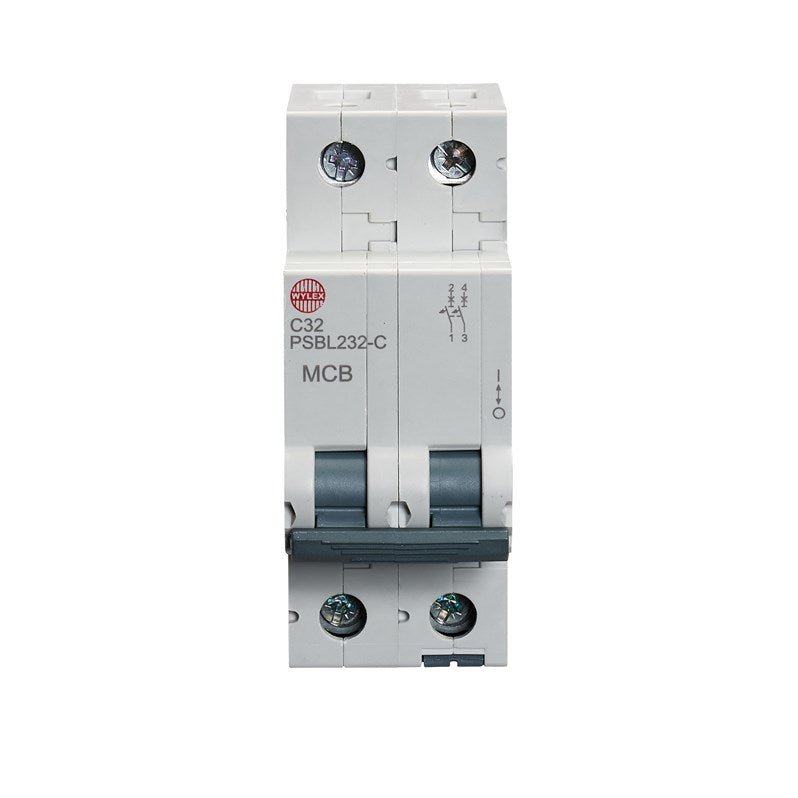 Wylex PSBL232-C 32A, C-Type Double Pole MCB - Wylex - Falcon Electrical UK