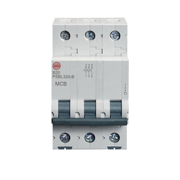 Wylex PSBL320-B 20A, B-Type Triple Pole MCB - Wylex - Falcon Electrical UK