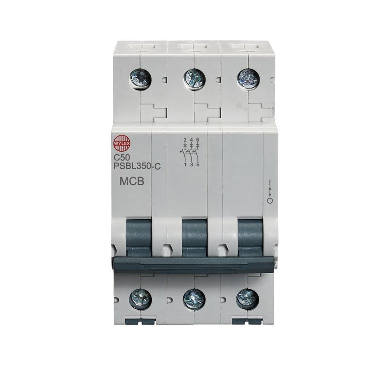 Wylex PSBL350-C 50A, C-Type Triple Pole MCB - Wylex - Falcon Electrical UK