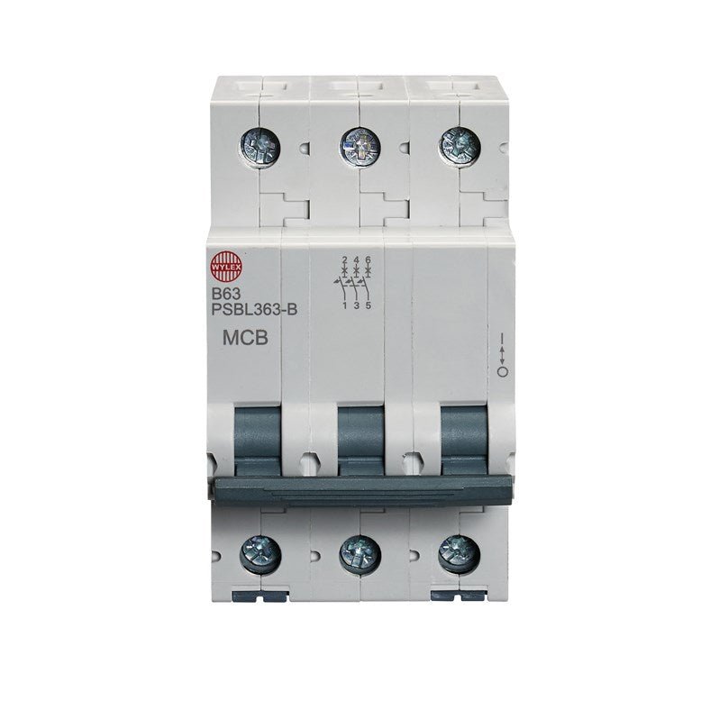 Wylex PSBL363-B 63A, B-Type Triple Pole MCB - Wylex - Falcon Electrical UK