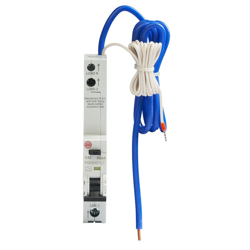 Wylex PSBS40-1 40A, C-Curve Single Pole + Neutral RCBO - Wylex - Falcon Electrical UK