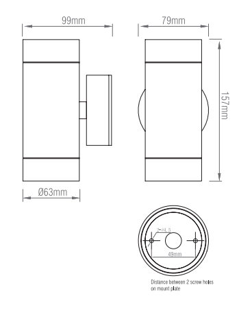 Saxby ST5008W 7W Odyssey White 2-Light Wall Light - Saxby - Falcon Electrical UK