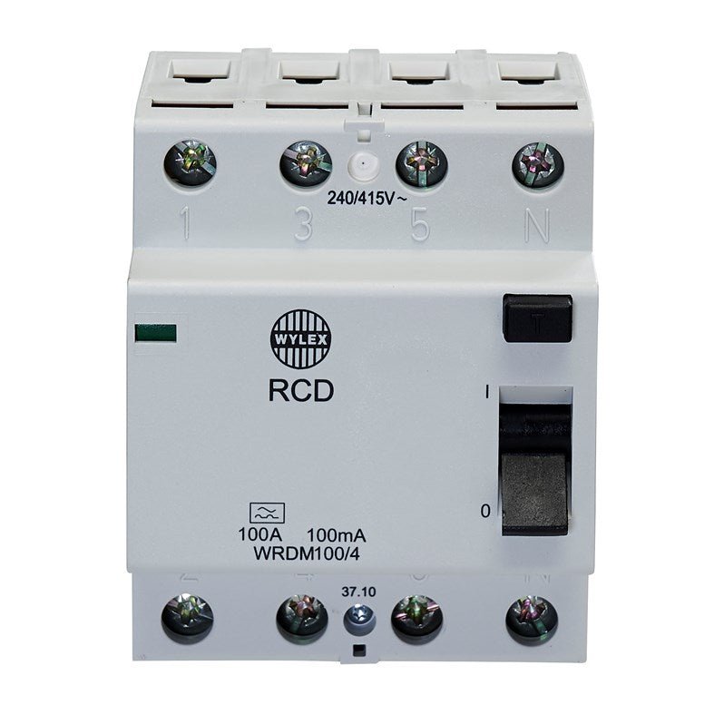 Wylex WRDM100-4 100A 100mA Type AC Four-Pole RCD - Wylex - Falcon Electrical UK