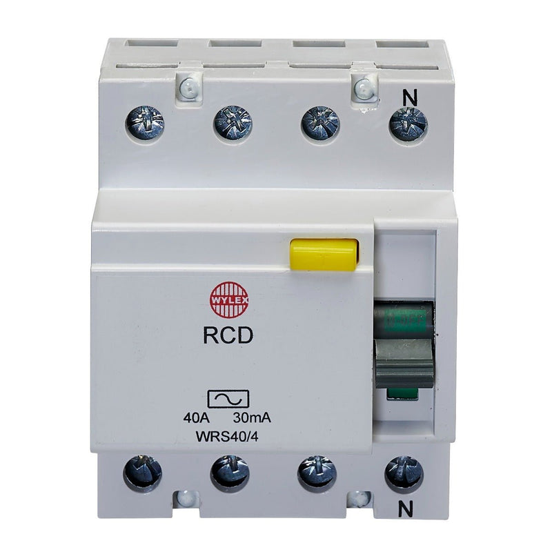 Wylex WRS40-4 Four-Pole Type AC 40A 30mA RCD - Wylex - Falcon Electrical UK