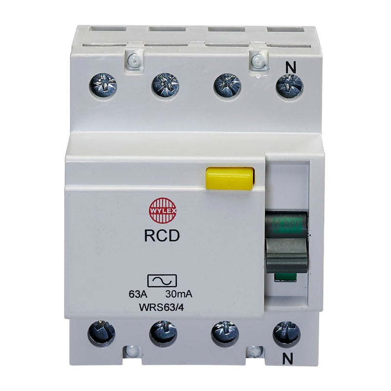 Wylex WRS63-4 Four-Pole Type AC 63A 30mA RCD - Wylex - Falcon Electrical UK